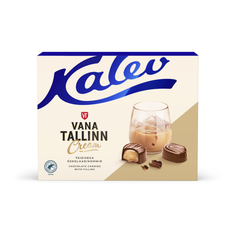 Kalev Vana Tallinn Cream liköörikreemi täidisega šokolaadikommid 122g