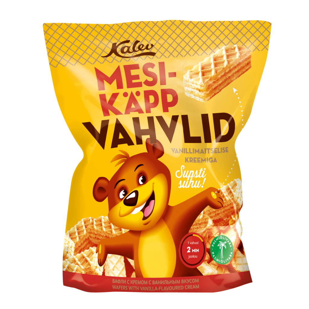 Mesikäpp wafers with vanilla flavoured cream 250g - Orkla pood