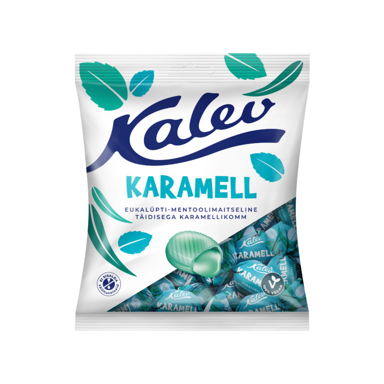 Kalev карамель c начинкой с эвкалипто-ментоловым вкусом 120г