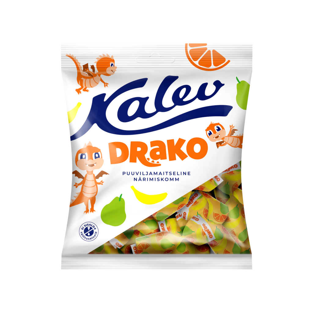 kalev-drako-fruit-flavoured-chewing-candies-110g-orkla-pood