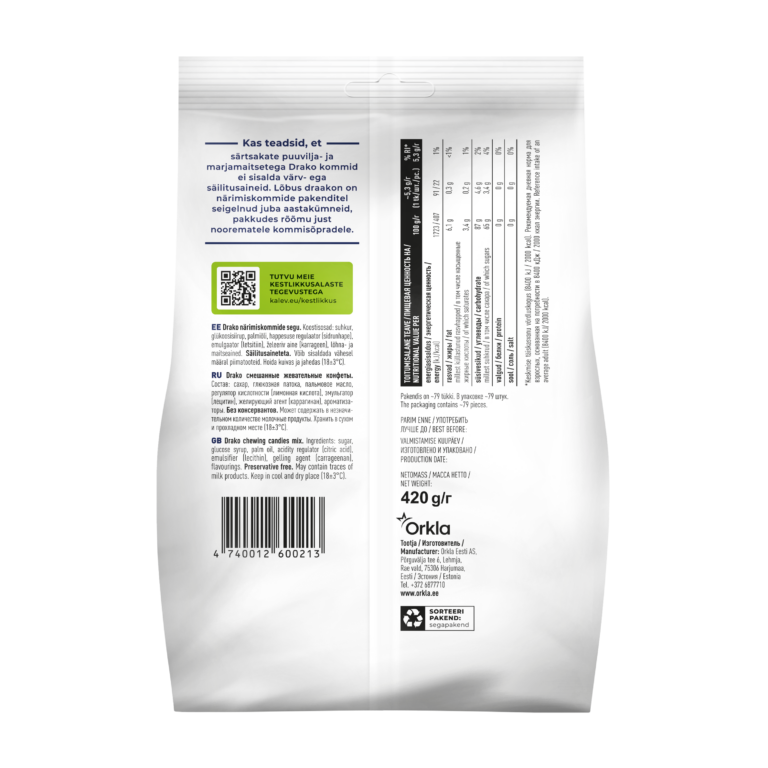 Kalev Drako chewing candies mix 420g - Image 104
