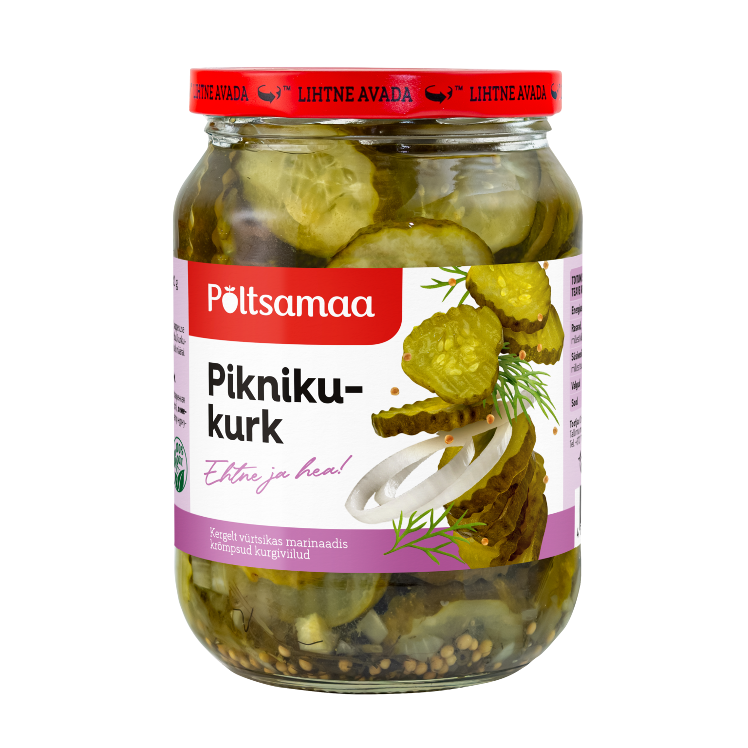P ltsamaa Piknikukurk viilud 680g Orkla Pood
