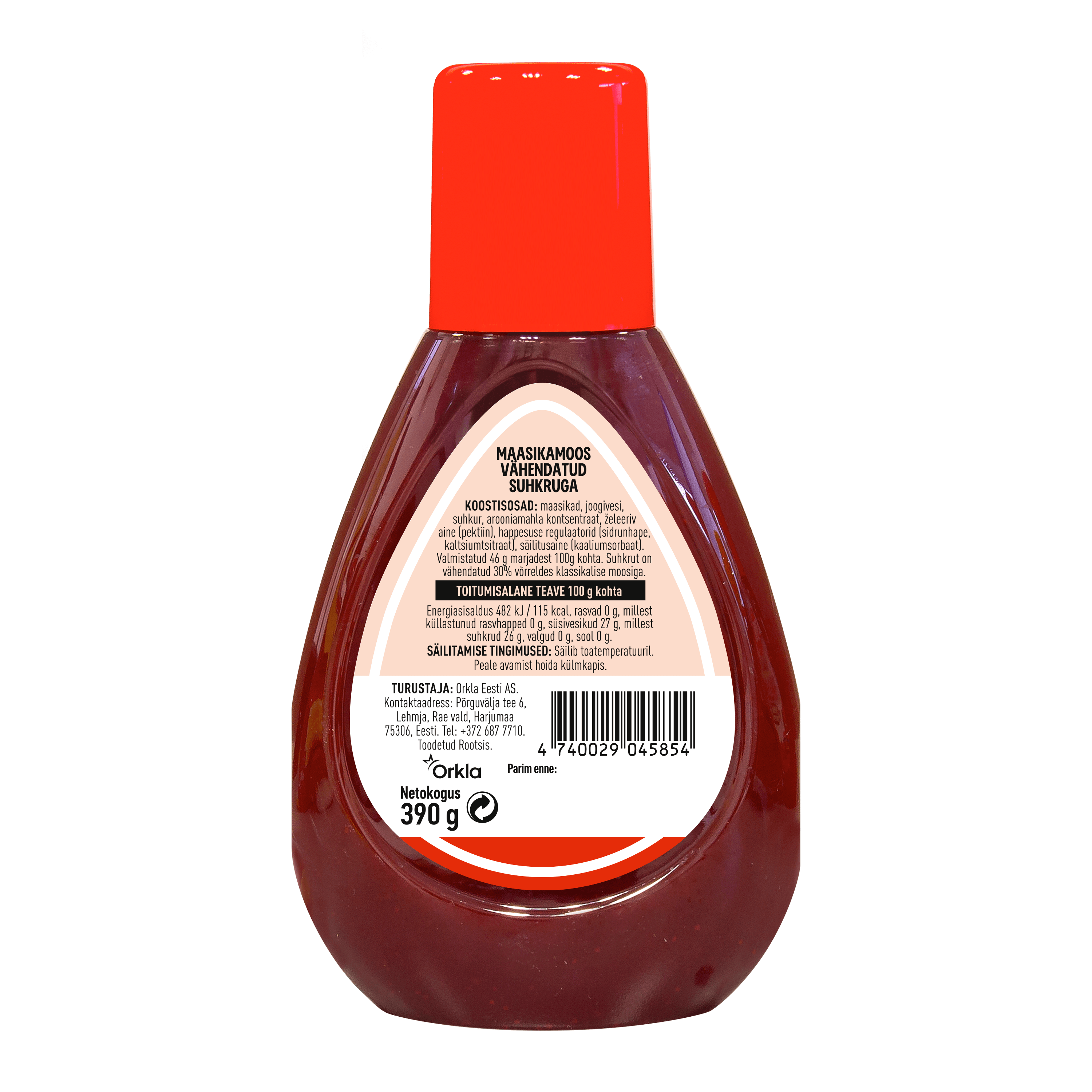 Клубничное варенье в бутылке Põltsamaa 390г — изображение 2