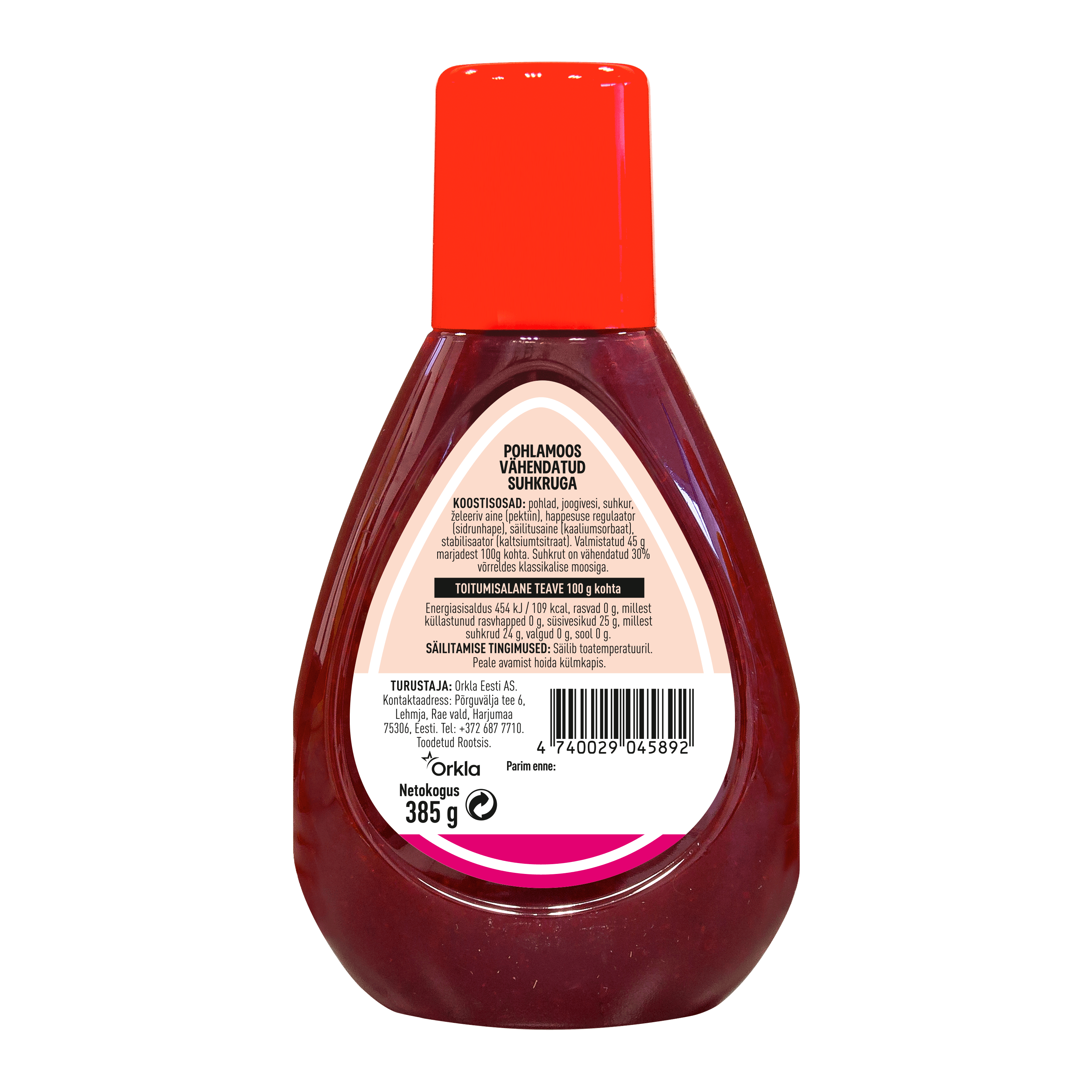 Брусничное варенье в бутылке Põltsamaa 385г — изображение 2