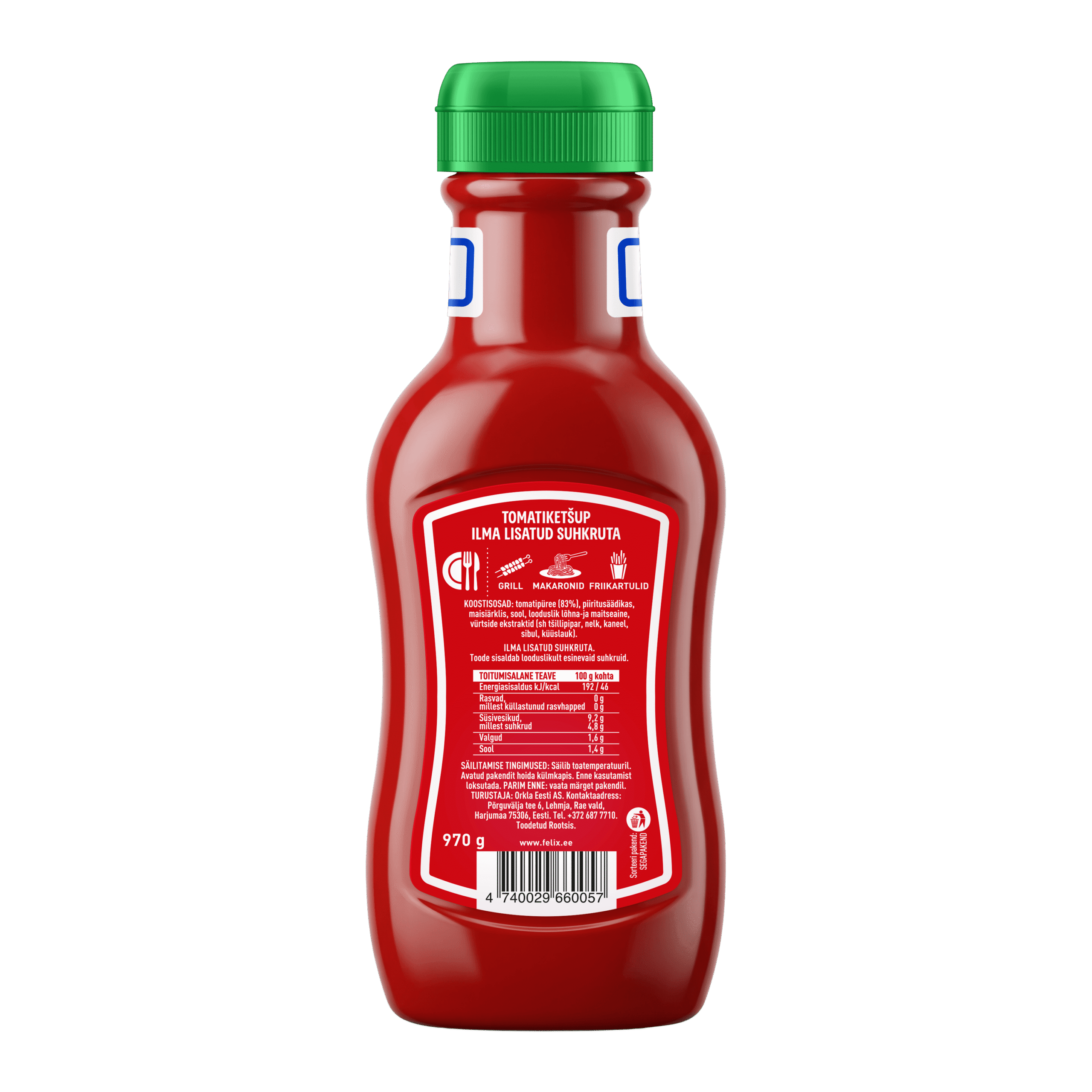 Felix Tomatiketšup ilma lisatud suhkruta 970g - Image 2