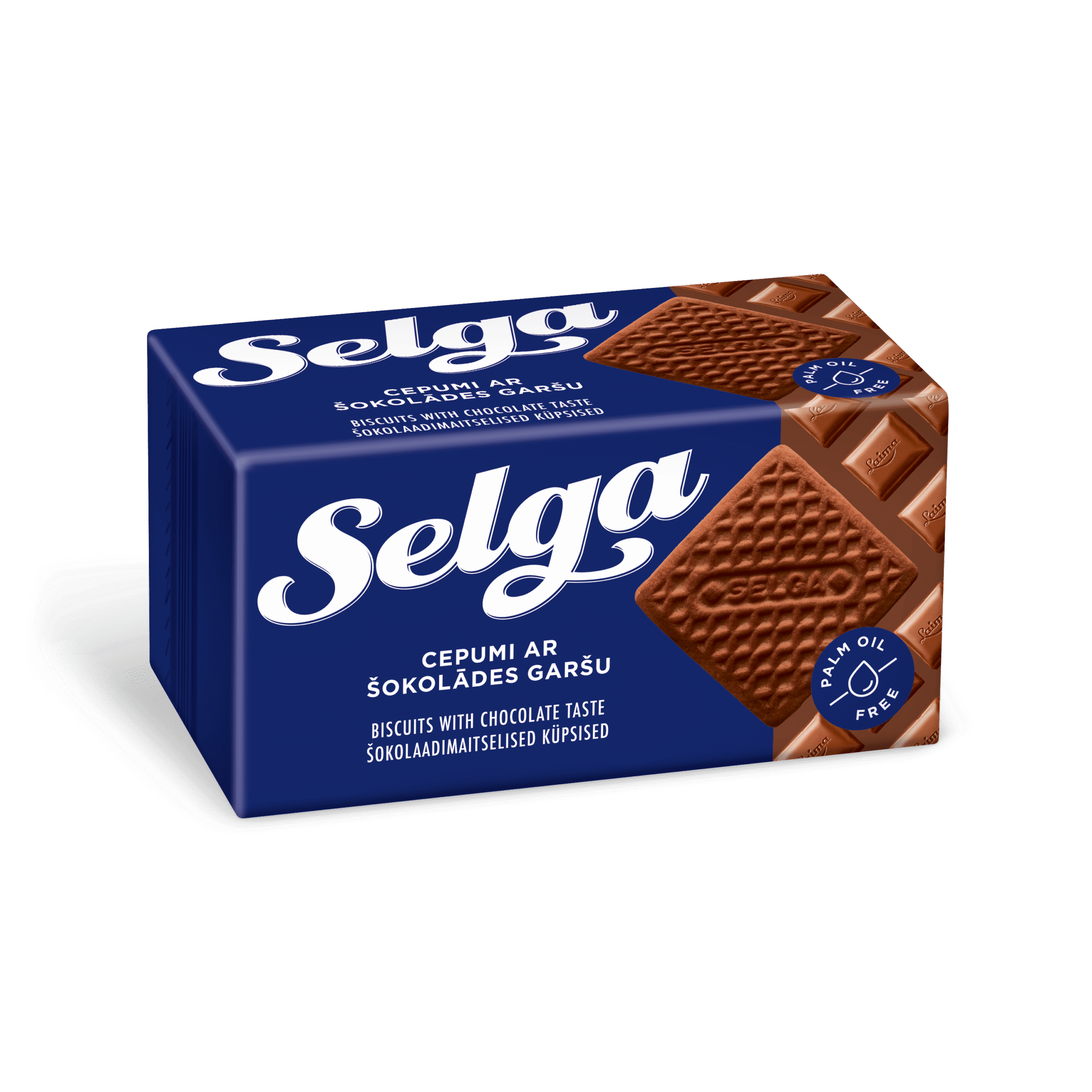 Selga формовое печенье с шоколадным вкусом 180г