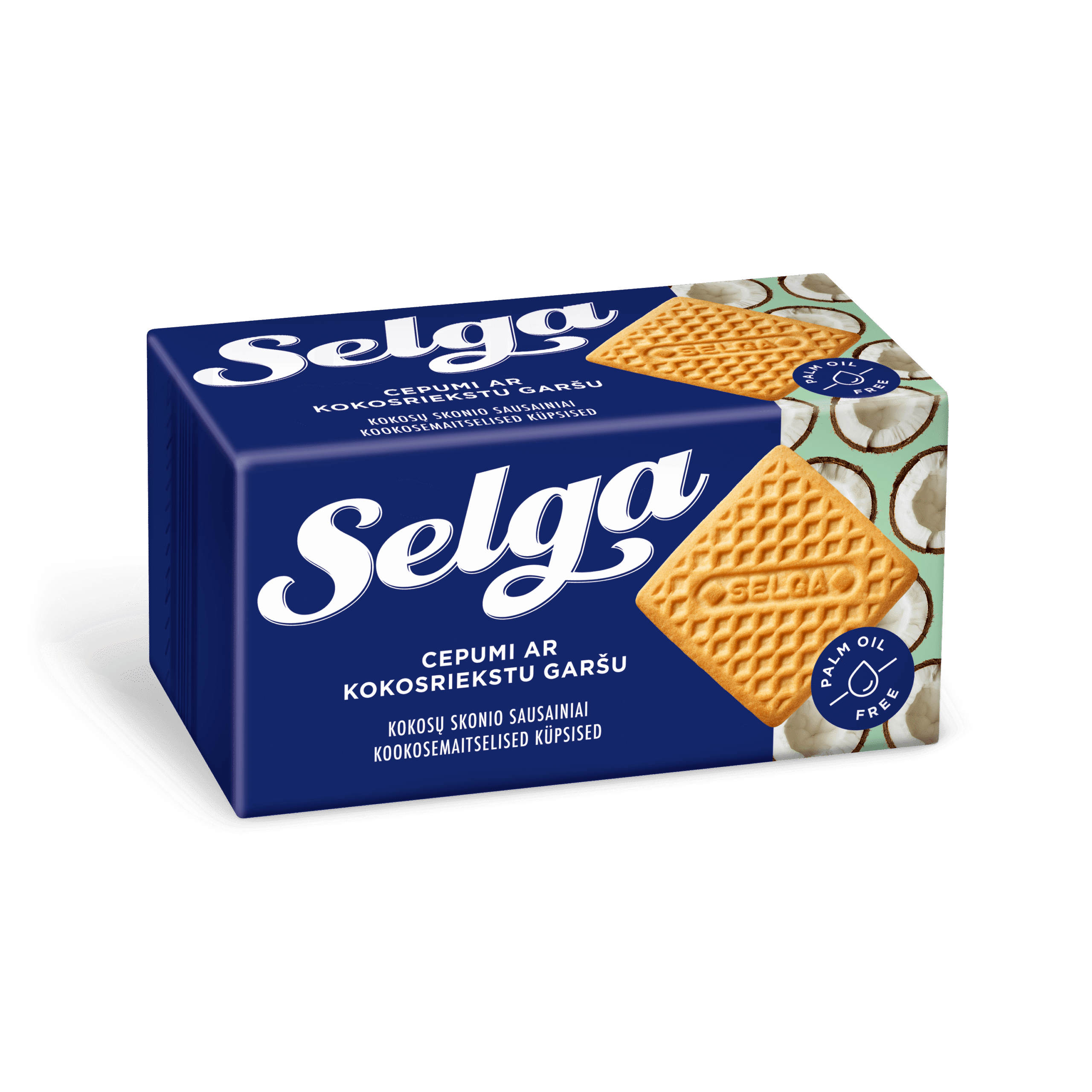 Selga формовое печенье с кокосовым вкусом 180г