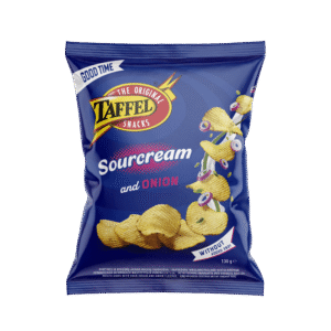 Potato chips with sour cream and onion flavour 130g