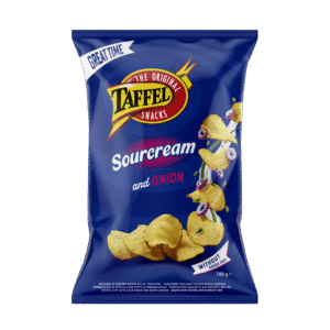 Taffel potato chips with sour cream and onion flavour 180g