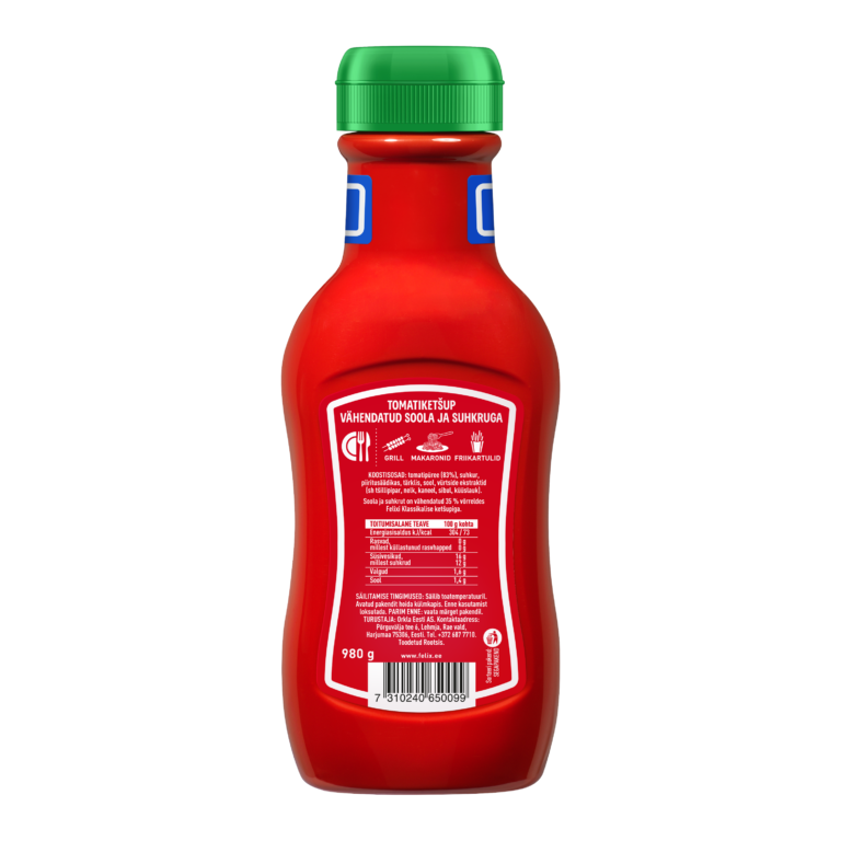 Felix Tomatiketšup vähema soola ja suhkruga 980g - Image 2