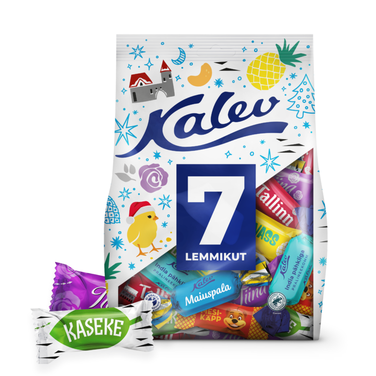 Kalev „7 lemmikut“ пакет смешанных конфет 700г — изображение 69