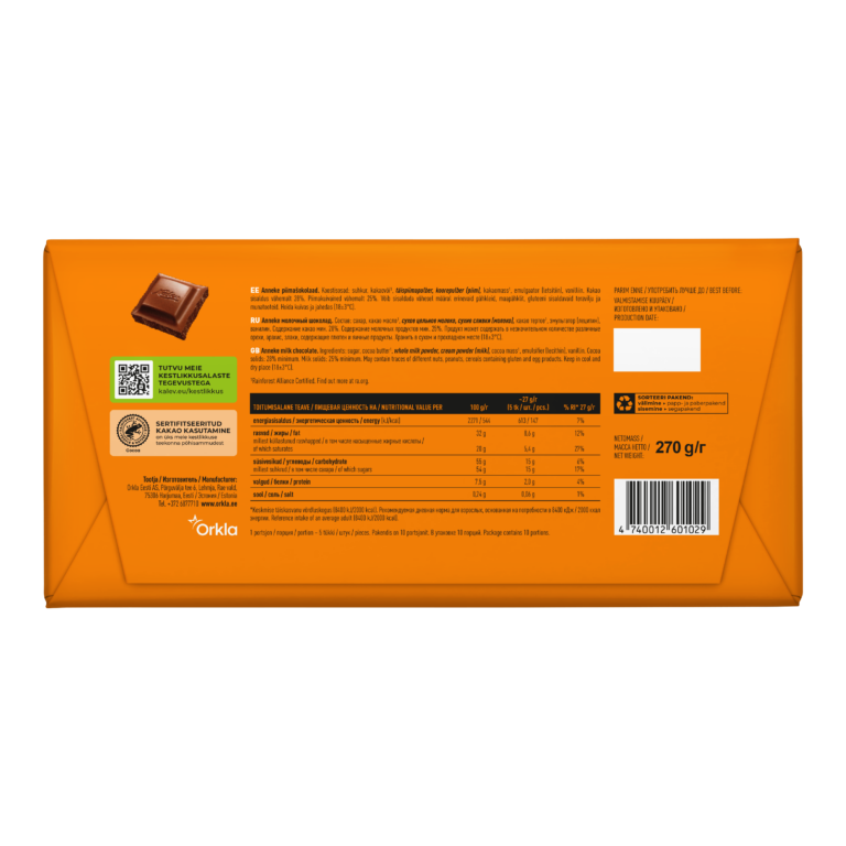 Kalev Anneke milk chocolate 270g - Image 2