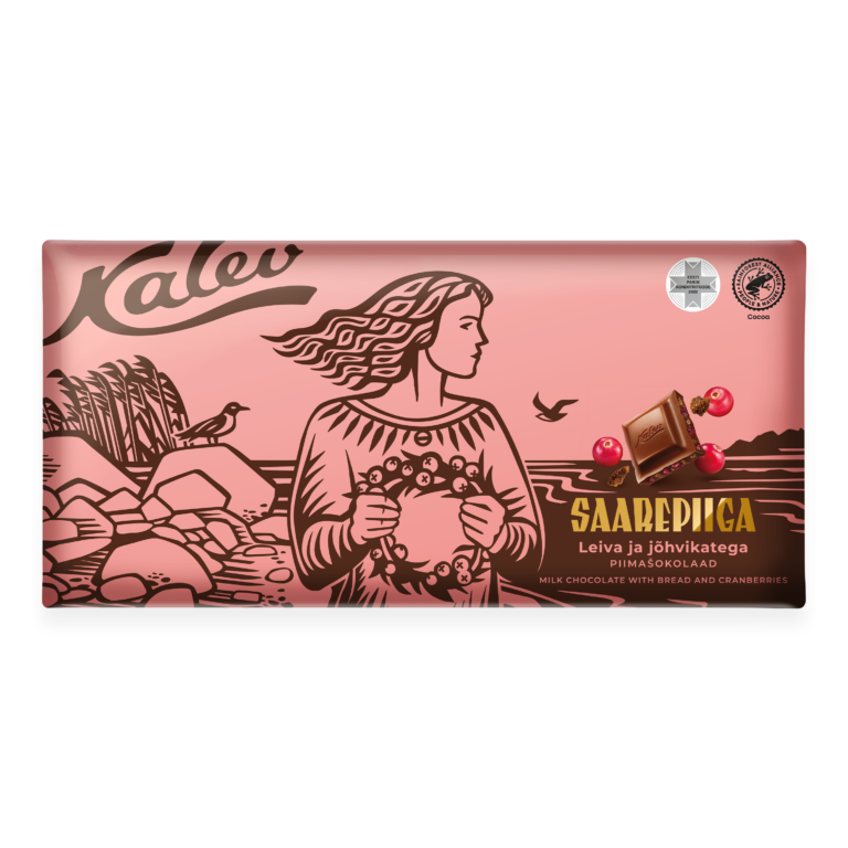 Kalev Saarepiiga milk chocolate with black bread and cranberries 270g