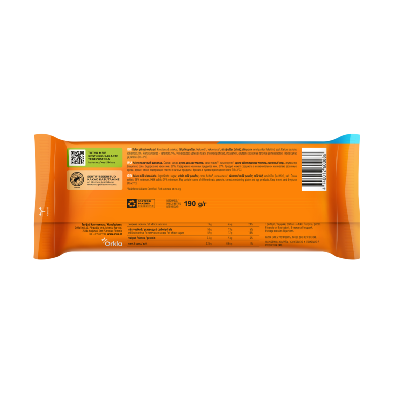 Kalev молочный шоколад 190г — изображение 2