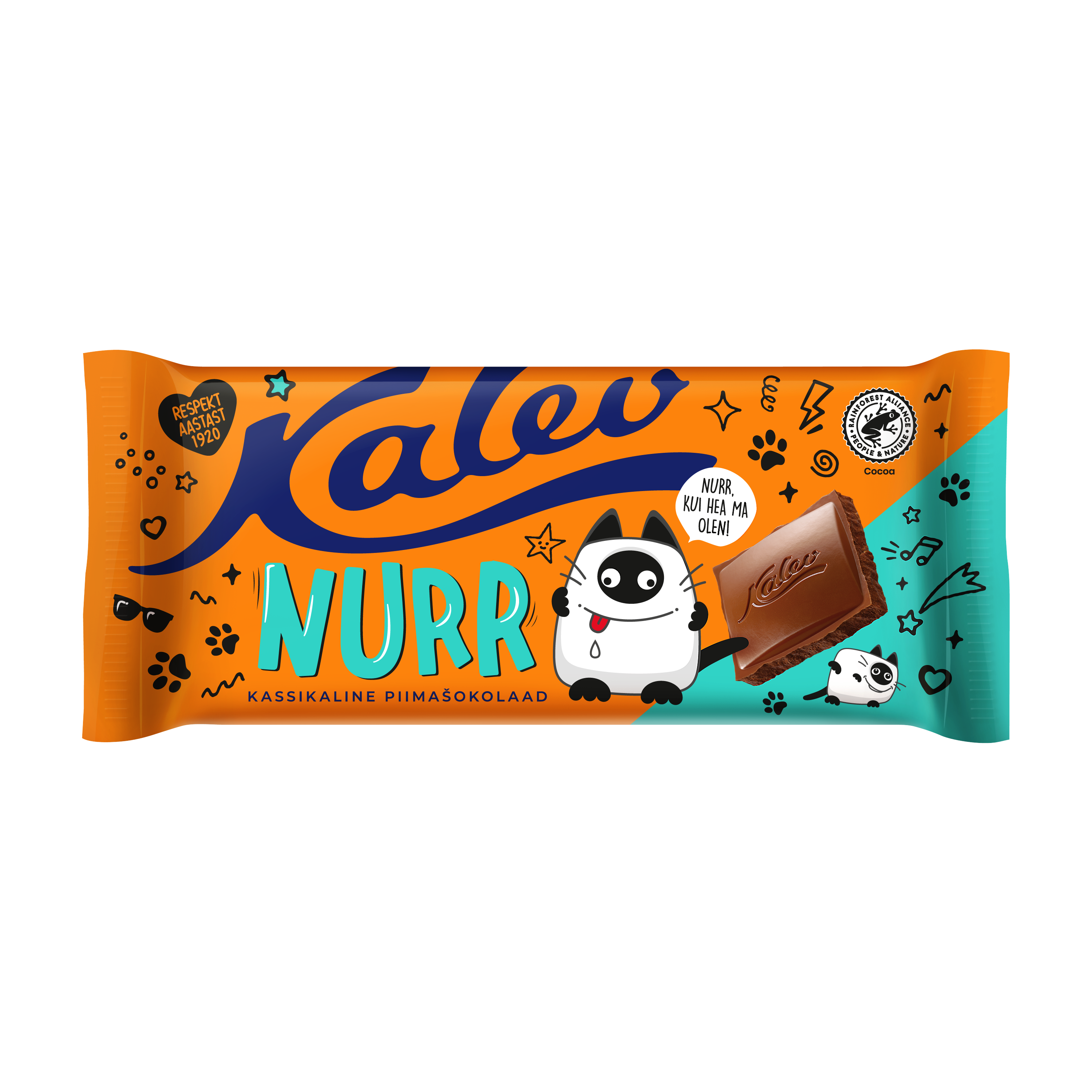 Kalev Nurr kassikaline piimašokolaad 100g