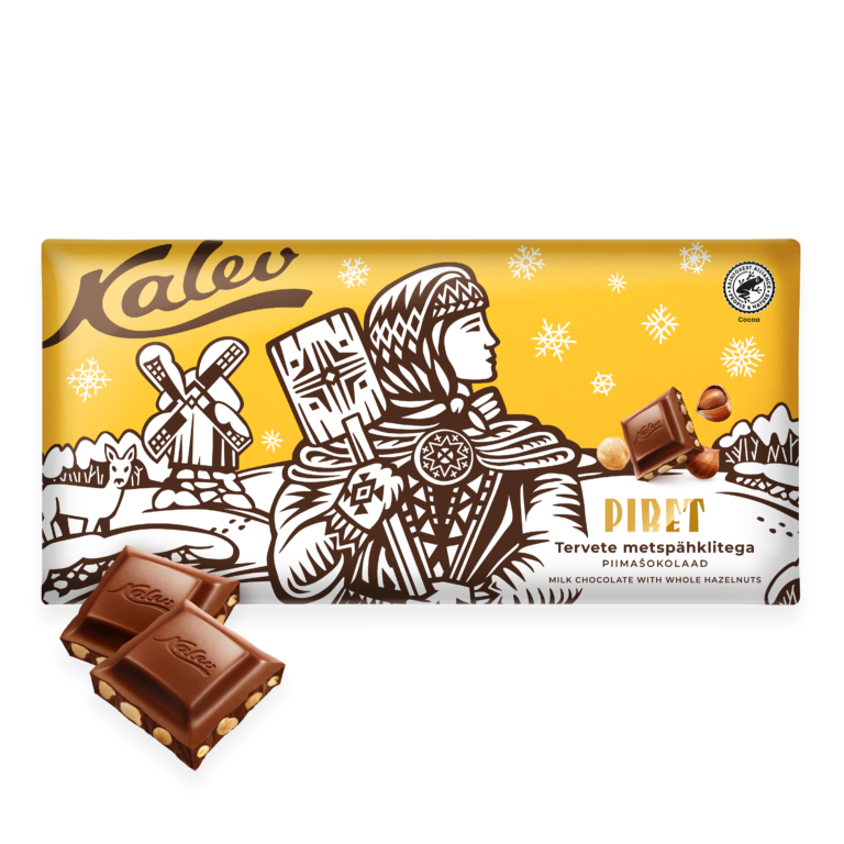 Kalev Piret piimašokolaad tervete metspähklitega talvekollektsioon 270g - Image 3