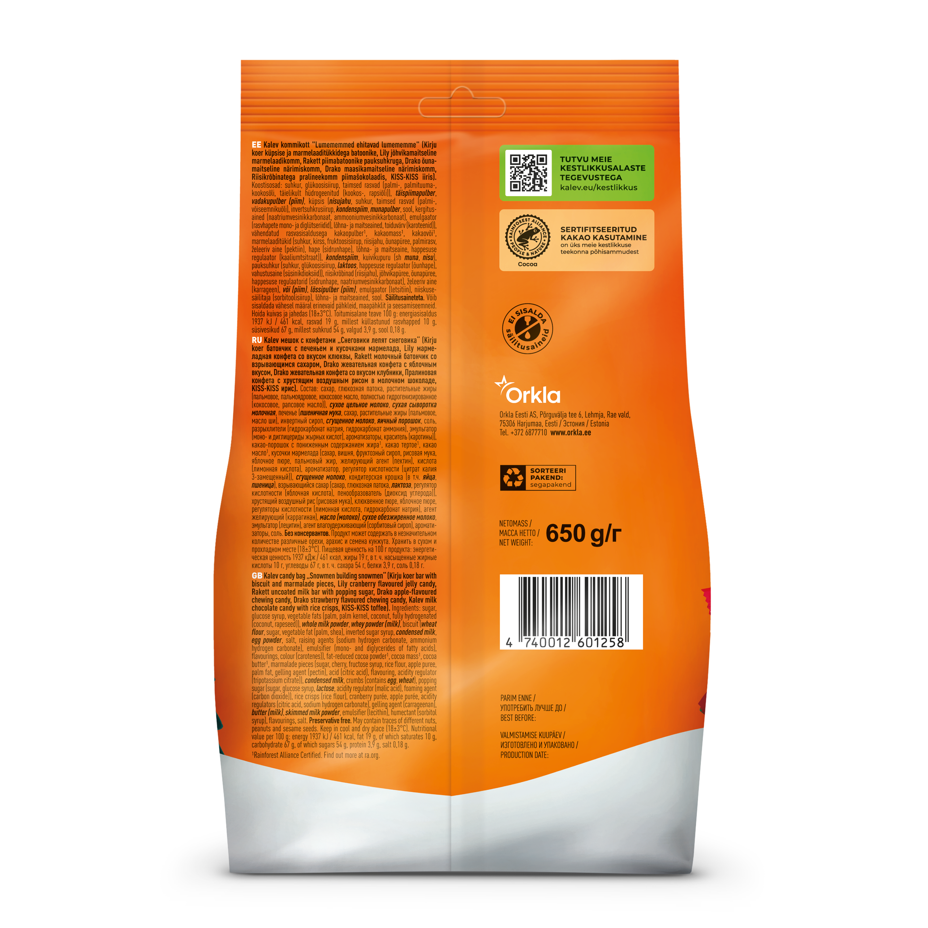 Kalev kommikott "Lumememmed ehitavad lumememme" 650g - Image 2