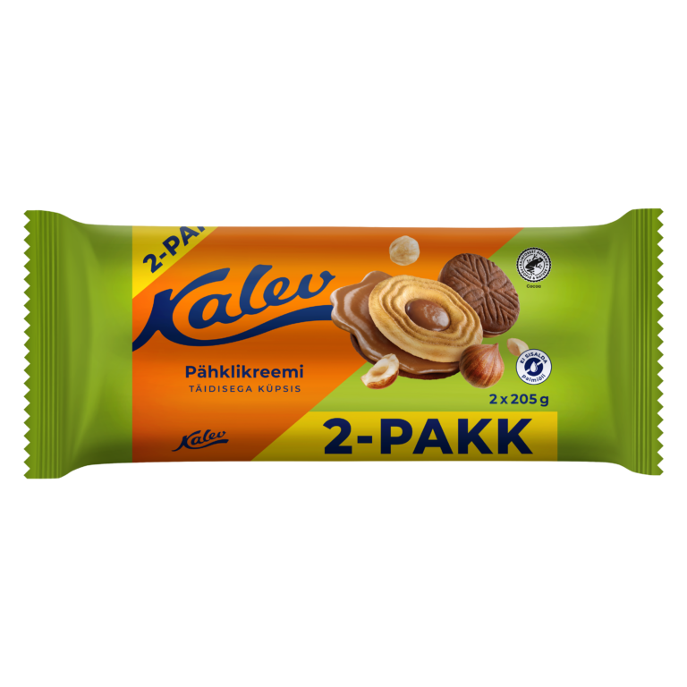 Kalev печенье с ореховым кремом 2-пачки 410г