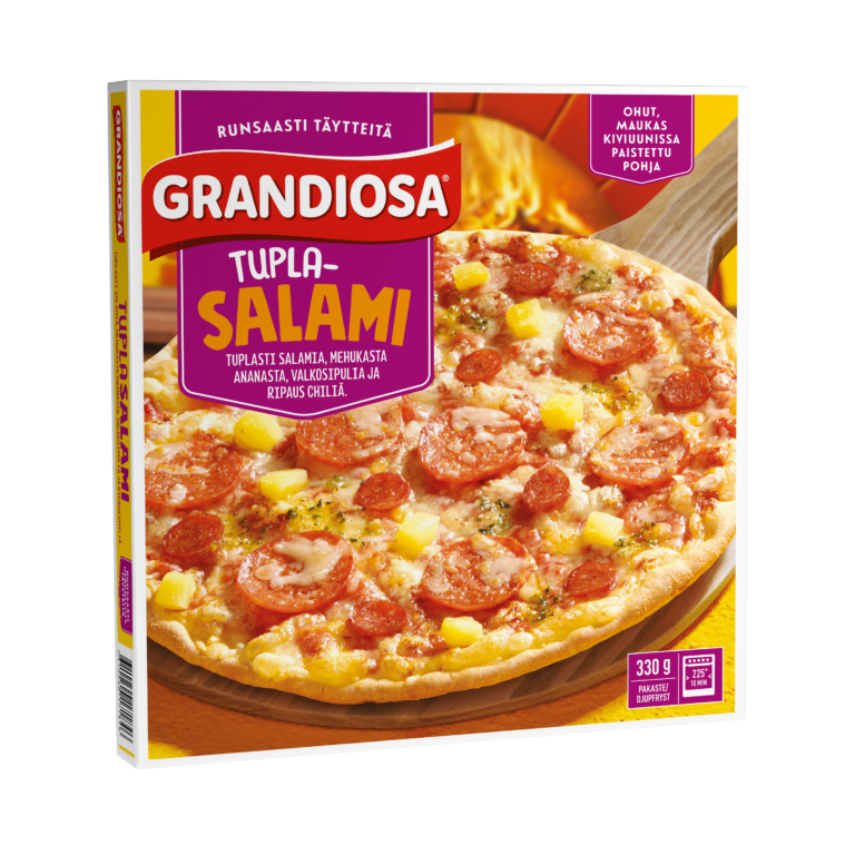 Grandiosa Double Salami kiviahjupizza 330g